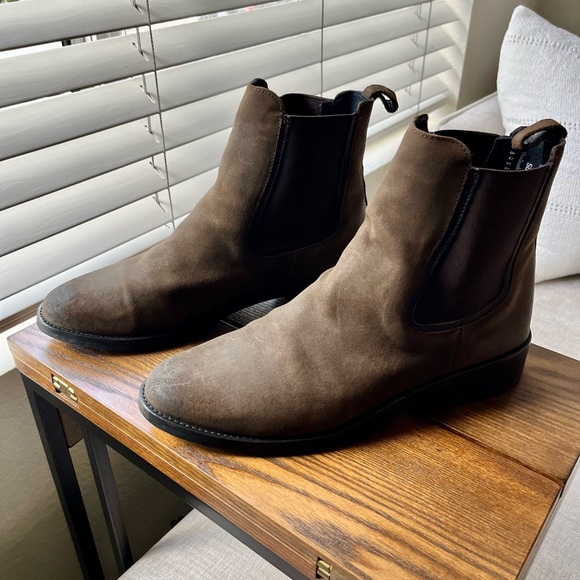 Thursday Boot Co. Duchess Chelsea Boot in Dark Brown Suede - Picture 5 of 10